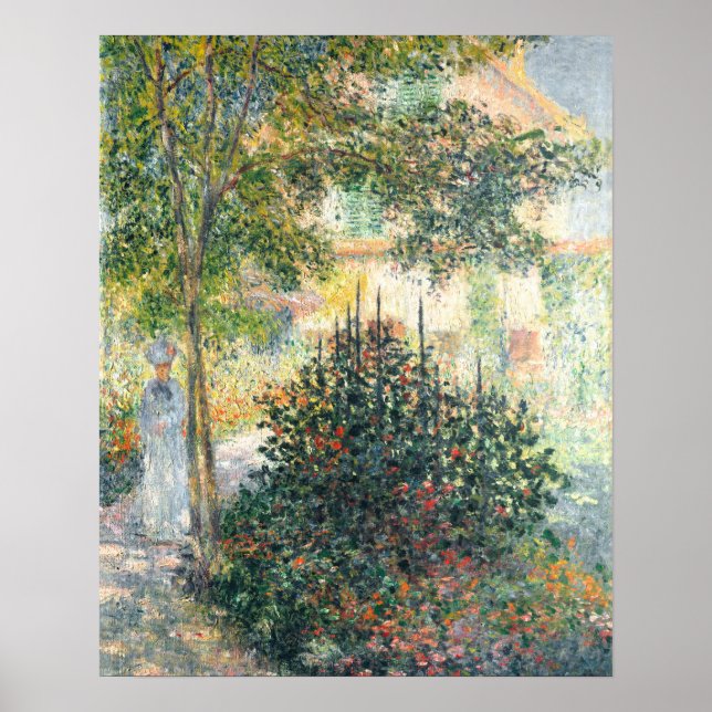 Poster Camille Monet in the Garden at Argenteuil (1876) (Frente)