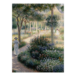 Póster Camille Monet no Jardim da Argentina