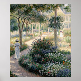 Poster Camille Monet no Jardim da Argentina