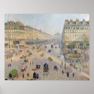 Póster Camille Pissarro   a avenida de L'Opera, Paris