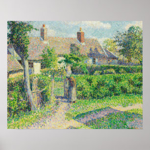 Poster Camille Pissarro - as casas dos camponeses, Eragny
