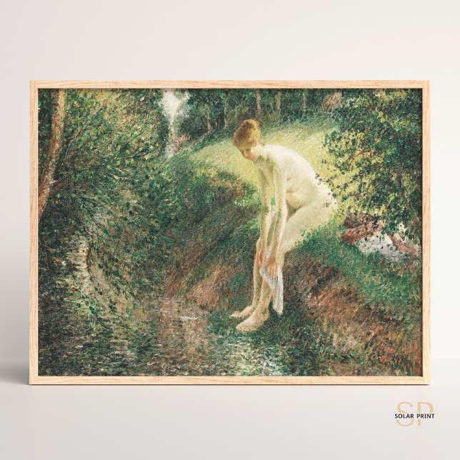 Poster Camille Pissarro Bather in the Woods Painting Art (Criador carregado)