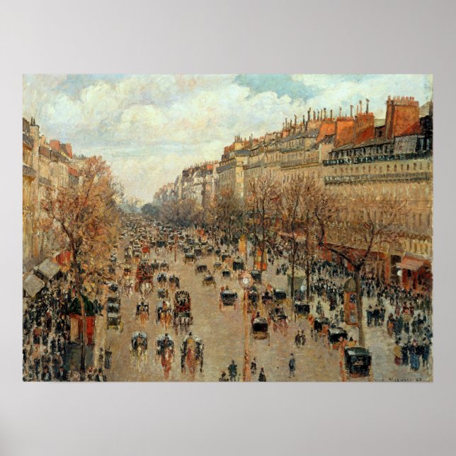 Poster Camille Pissarro Boulevard Montmartre Painting (Frente)