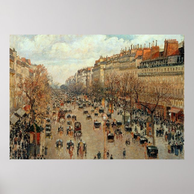 Poster Camille Pissarro Boulevard Montmartre Painting (Frente)