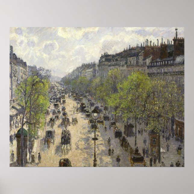 Póster Camille Pissarro - Boulevard Montmartre, Primavera (Frente)