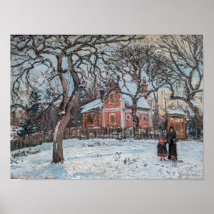 Poster Camille Pissarro - Castanheiros em Louveciennes