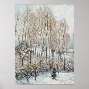 Poster Camille Pissarro Manning Sunlight na neve