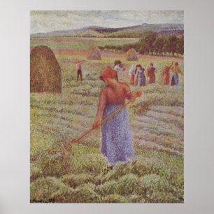 Póster Camille Pissarro - óleo do fazendeiro 1889 de