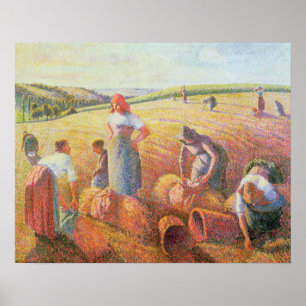 Póster Camille Pissarro   os Gleaners, 1889