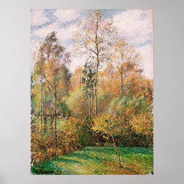 Póster Camille Pissarro - Outono, Poplars, Eragny (Frente)
