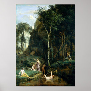 Poster Camilo Corot Diana e Actaeon