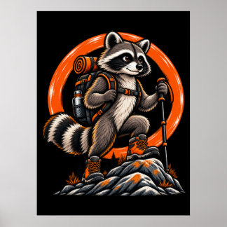 Poster Caminante Mapache – Trilhas Selvagens