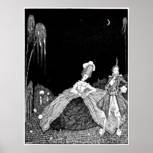 Poster Caminhada da noite - imagem do vintage