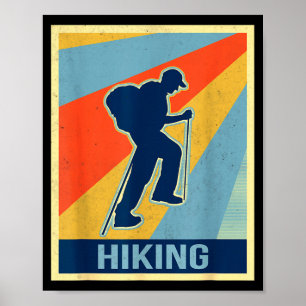 Poster Caminhada estilo retrô vintage