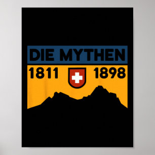 Poster Caminhada Monte Grosser Mythen Ciclismo de Montanh