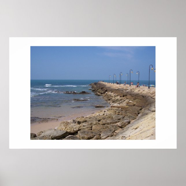 Póster Caminhada na parede do mar, Espanha Rota (Frente)