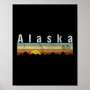 Poster Caminhada no Alasca - Camisa Vintage do Alasca Pre
