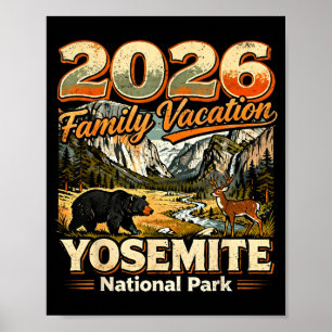 Poster Caminhada no parque nacional de yosemite férias em