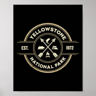 Poster Caminhada no Parque Nacional Yellowstone Vintage R