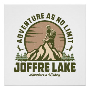 Póster Caminhada Retro Joffre Lake