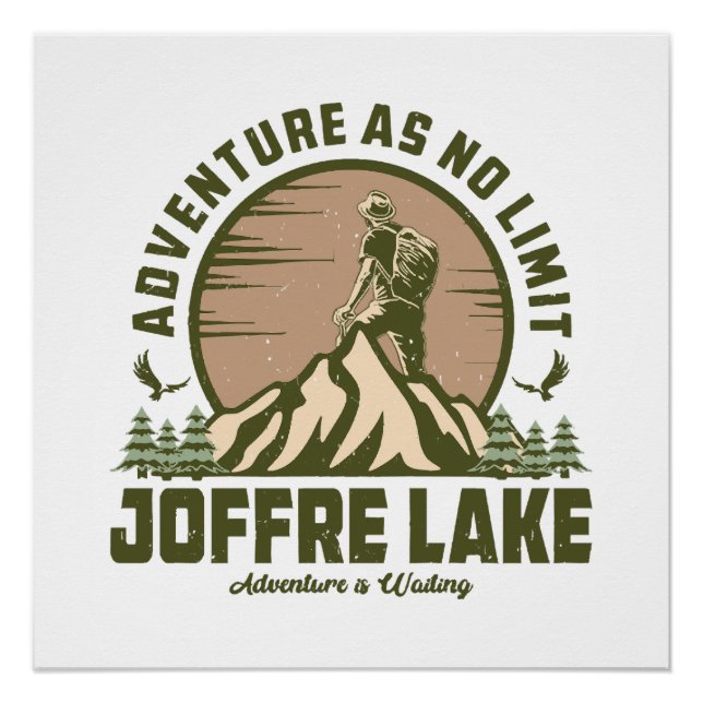 Póster Caminhada Retro Joffre Lake (Frente)