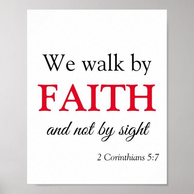 Poster Caminhamos por Faith (Frente)