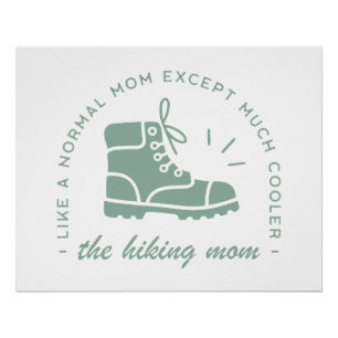 Póster Caminhando com mamãe caminhava trilha de montanha