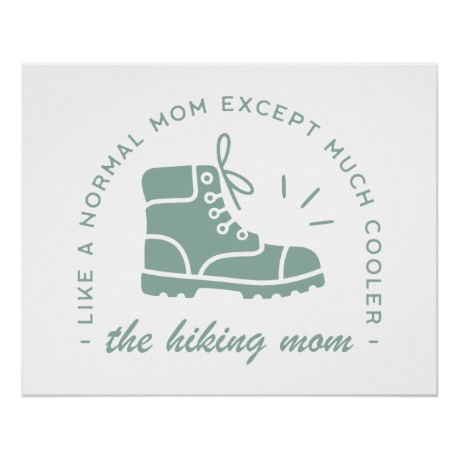 Póster Caminhando com mamãe caminhava trilha de montanha  (Frente)