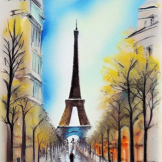 Poster Caminhando em Paris