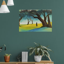 Poster Caminhando na floresta
