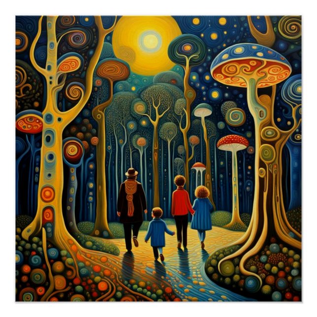 Póster Caminhando na floresta 7 (Frente)