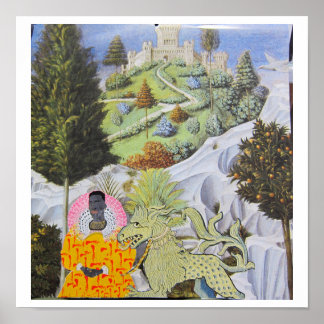 Poster Caminhando o Cachorro - arte colagem