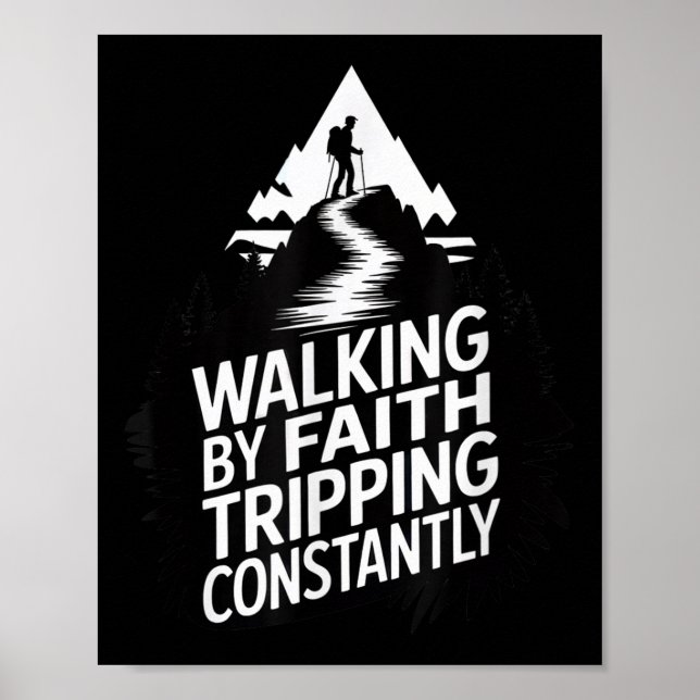 Poster Caminhando pela Fé Tropeçando Constantemente Hikin (Frente)