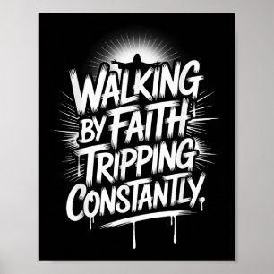 Poster Caminhando Por Faith Trilhando Constantemente A Bi