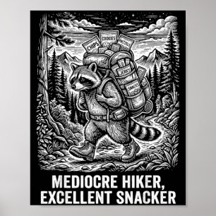 Poster Caminhante medíocre lanche excelente guaxinim engr