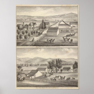 Póster Caminhante, residências de Knittel, fazendas