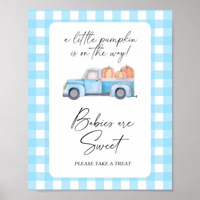 Poster Caminhão de abóbora - bebês são doces pôster (Frente)