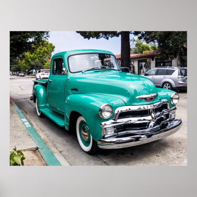 Poster caminhão de coleta americano vintage (Frente)