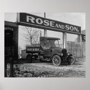 Póster Caminhão de Entrega de Carvão, 1925. Foto Antiga