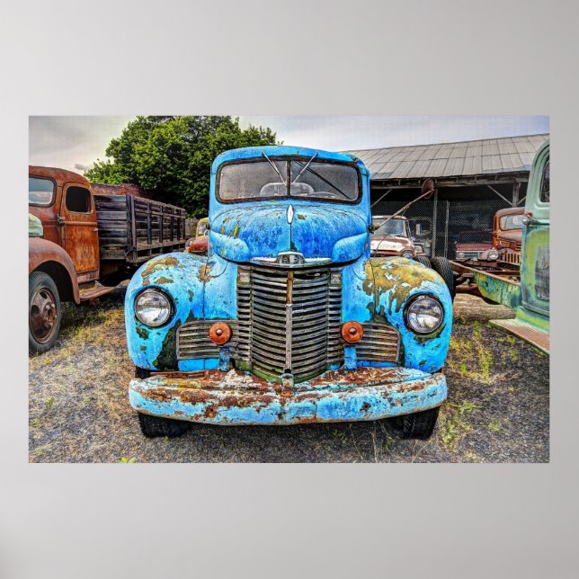 PÓSTER CAMINHÃO DE HARVESTER INTERNACIONAL DE 1946 (Frente)