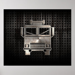 Poster Caminhão de Incêndio Resistente