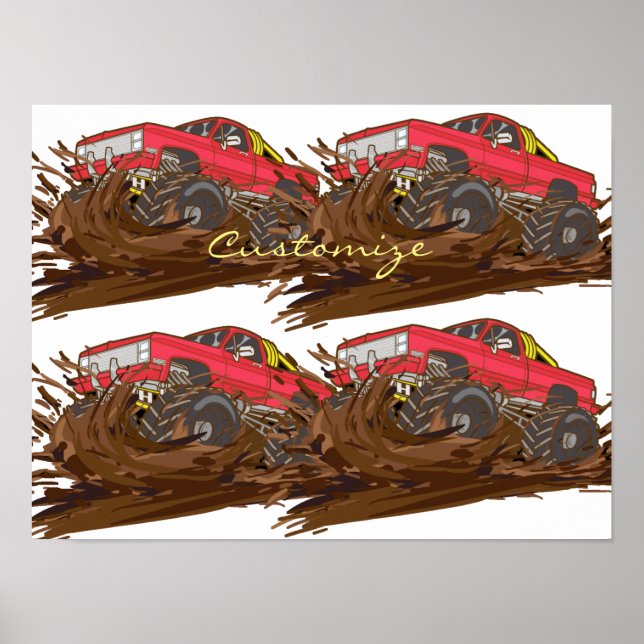 Poster Caminhão de lama de 4 rodas Thunder_Cove (Frente)