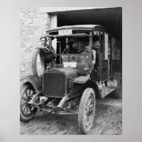 Caminhão de Laticínios, 1921. Foto Antiga