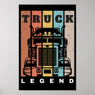 Poster Caminhão de Legenda do Pai Marido