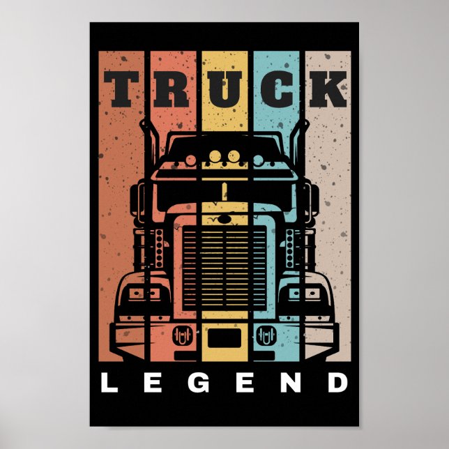Poster Caminhão de Legenda do Pai Marido (Frente)
