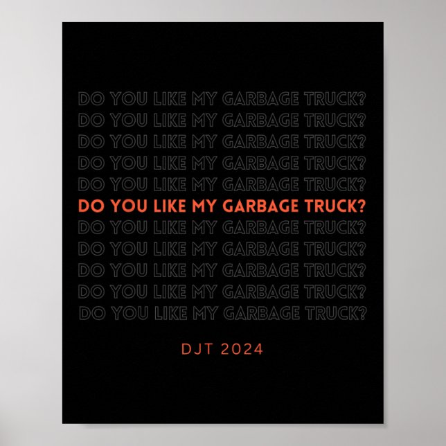 Poster Caminhão de lixo Trump (Frente)