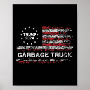 Poster Caminhão de lixo - Trump Supporter Garbage Trump 2