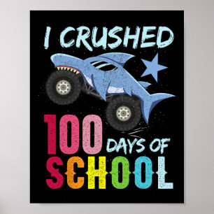Poster Caminhão De Monstro Do Tubarão 100 Dias De Roupa e