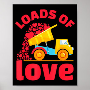 Poster Caminhão de Montão de Amor Corações Dia dos Namora