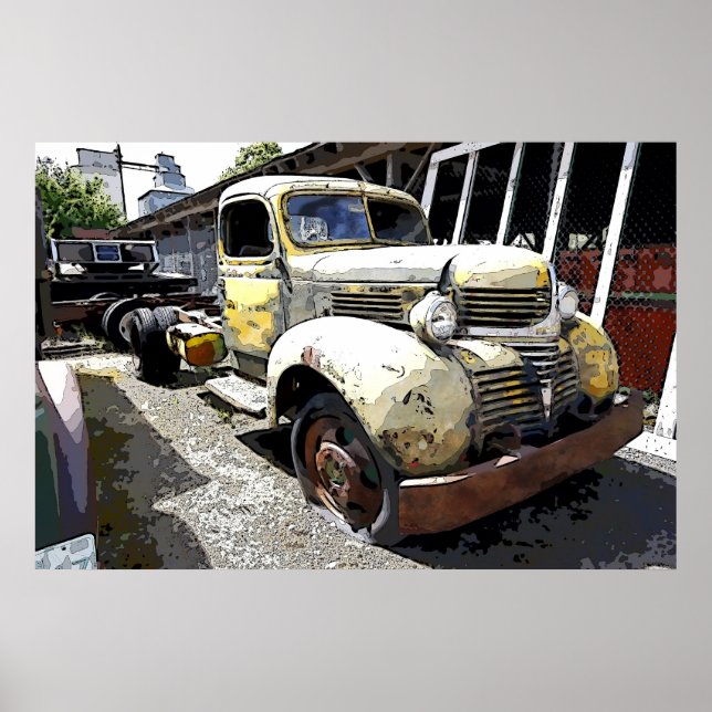 PÓSTER CAMINHÃO FLATBED DODGE ERA WAR 1946 (Frente)